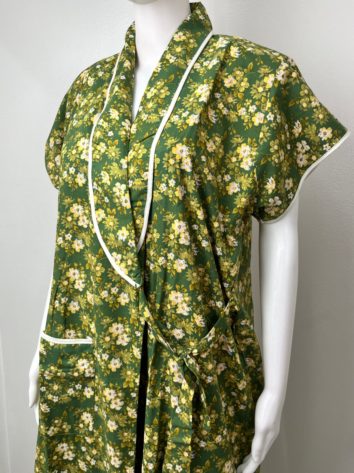 2-Piece Green Cotton Nightgown Set