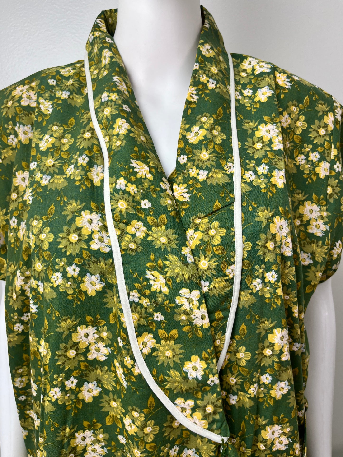 2-Piece Green Cotton Nightgown Set
