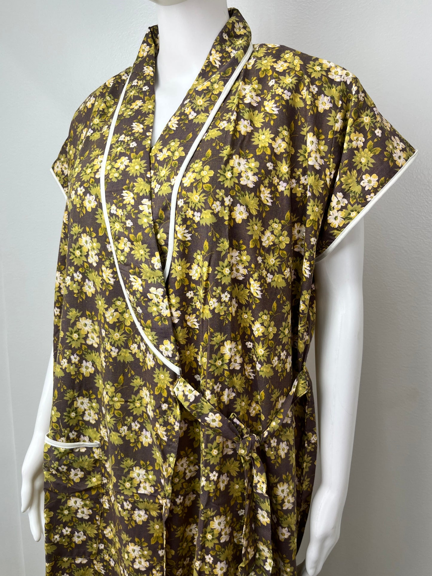 2-Piece Olive Green Cotton Nightgown Set