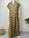 2-Piece Olive Green Cotton Nightgown Set