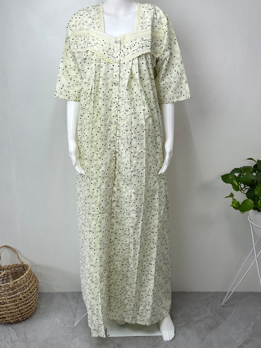 2-Piece Pure Cotton Women's Nightgown Set