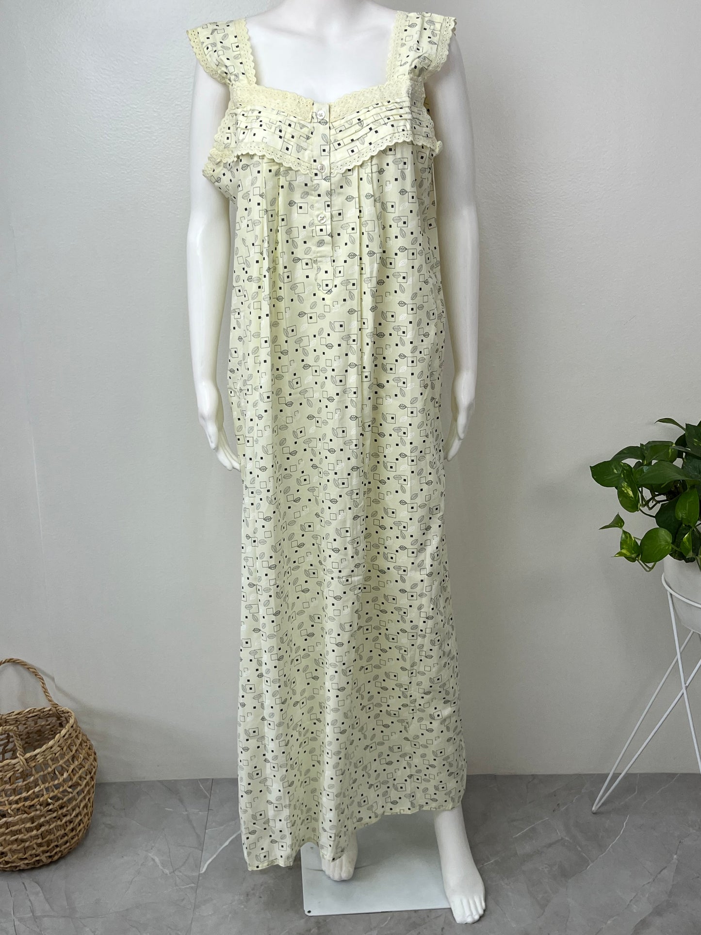 2-Piece Pure Cotton Women's Nightgown Set