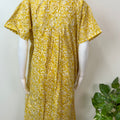 Yellow Pure Cotton Nightgown Soft & Breathable