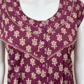 Purple Pure Cotton Sleeveless Nightgown