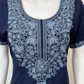 Navy Blue Delicate Embroidery Bizzylizzy Nighty