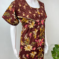 Brown Pure Cotton Nightgown Soft & Comfortable