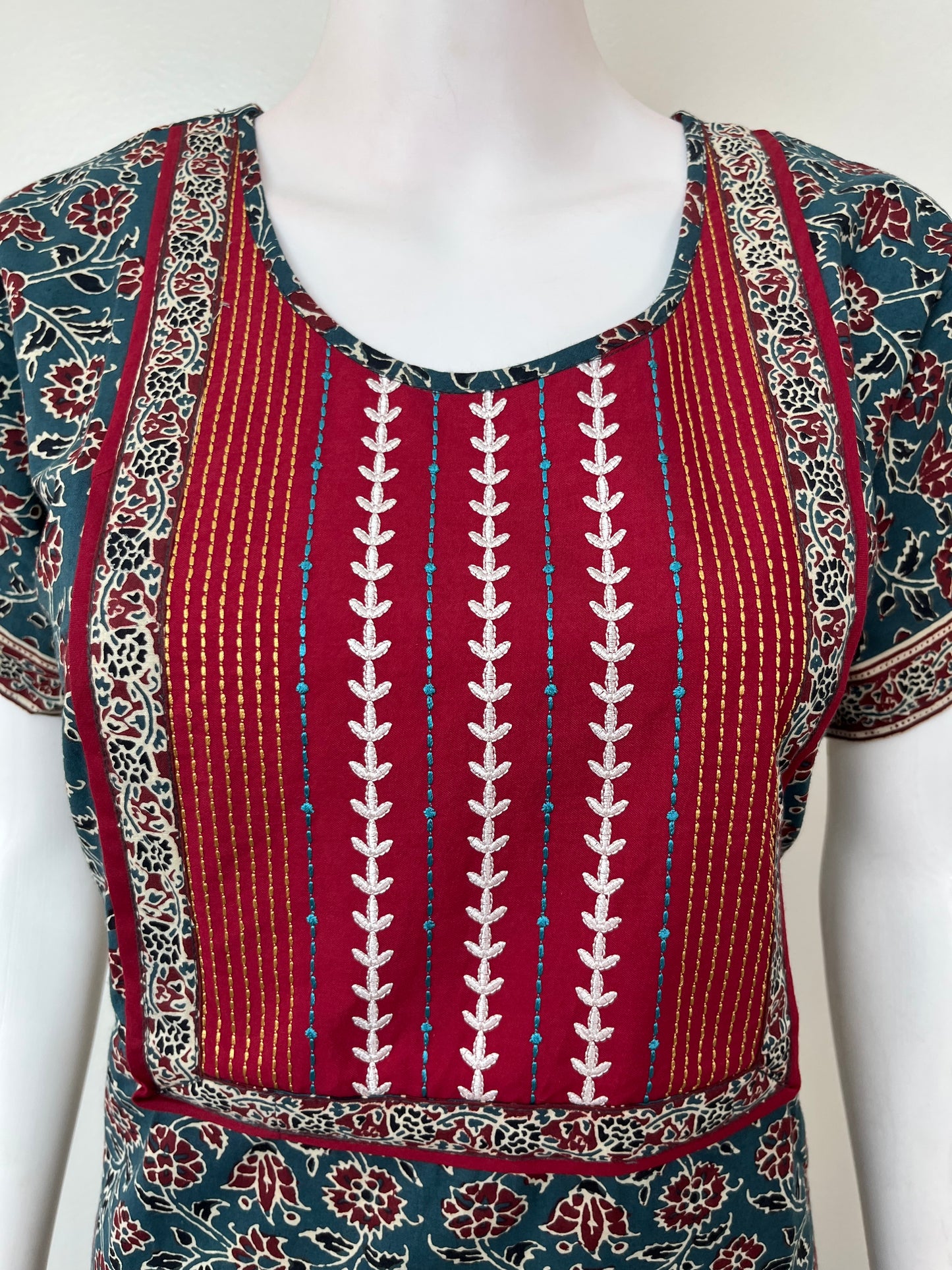 Teal Blue Pure Cotton Nighty Soft & Breathable