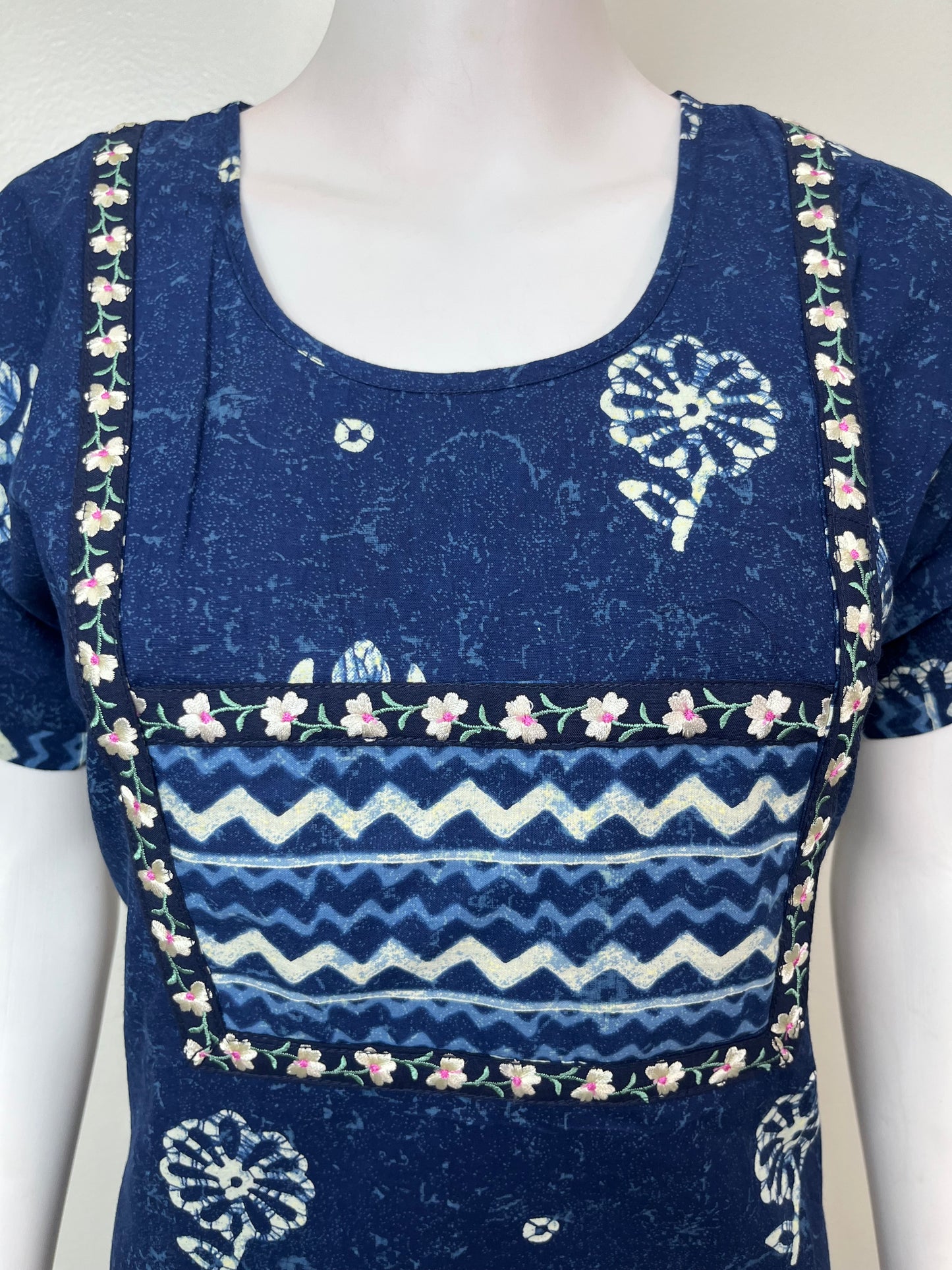 Royal Blue Pure Cotton Women’s Nightgown