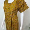Mustard Double Printed Pure Cotton Nighty