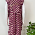 Purple Pure Cotton Sleeveless Nightgown