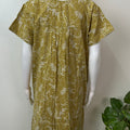 Yellow Pleated 100% Cotton Nighty