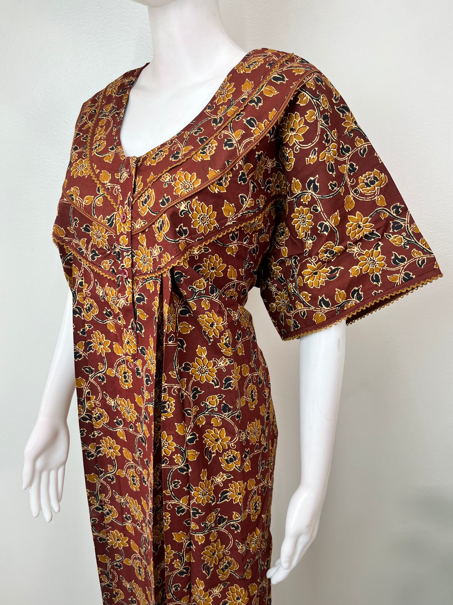 Brown Pure Cotton Nighty Soft & Comfortable