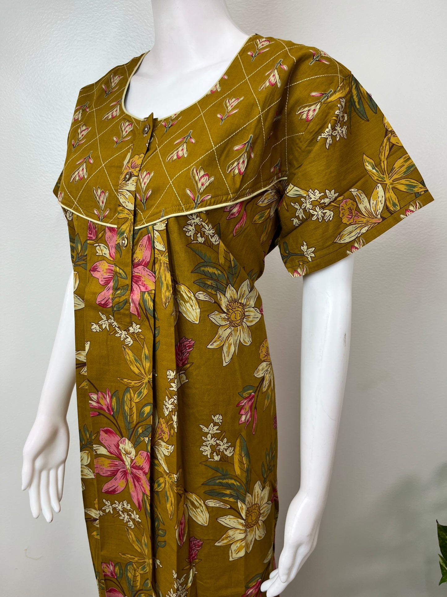 Mustard 100% Cotton Nighty