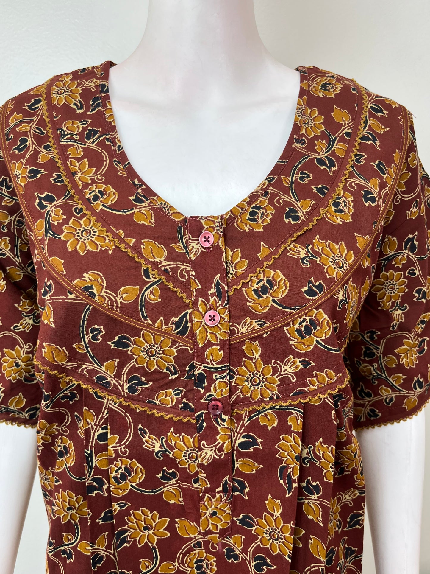 Brown Pure Cotton Nighty Soft & Comfortable