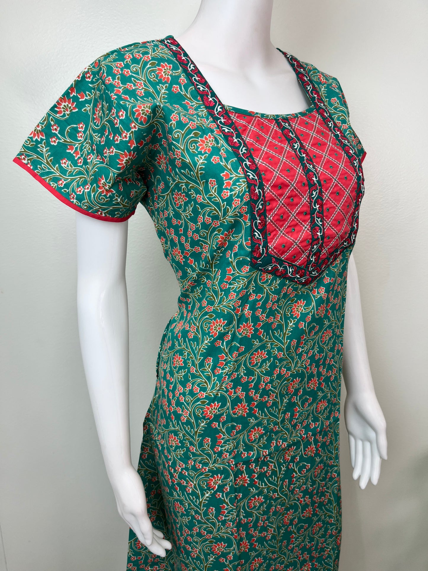 Green Pure Cotton Nighty Soft & Comfortable