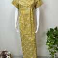 Yellow Pleated 100% Cotton Nighty
