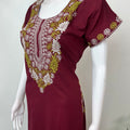 Maroon Elegant Comfort Bizzylizzy Nightgown