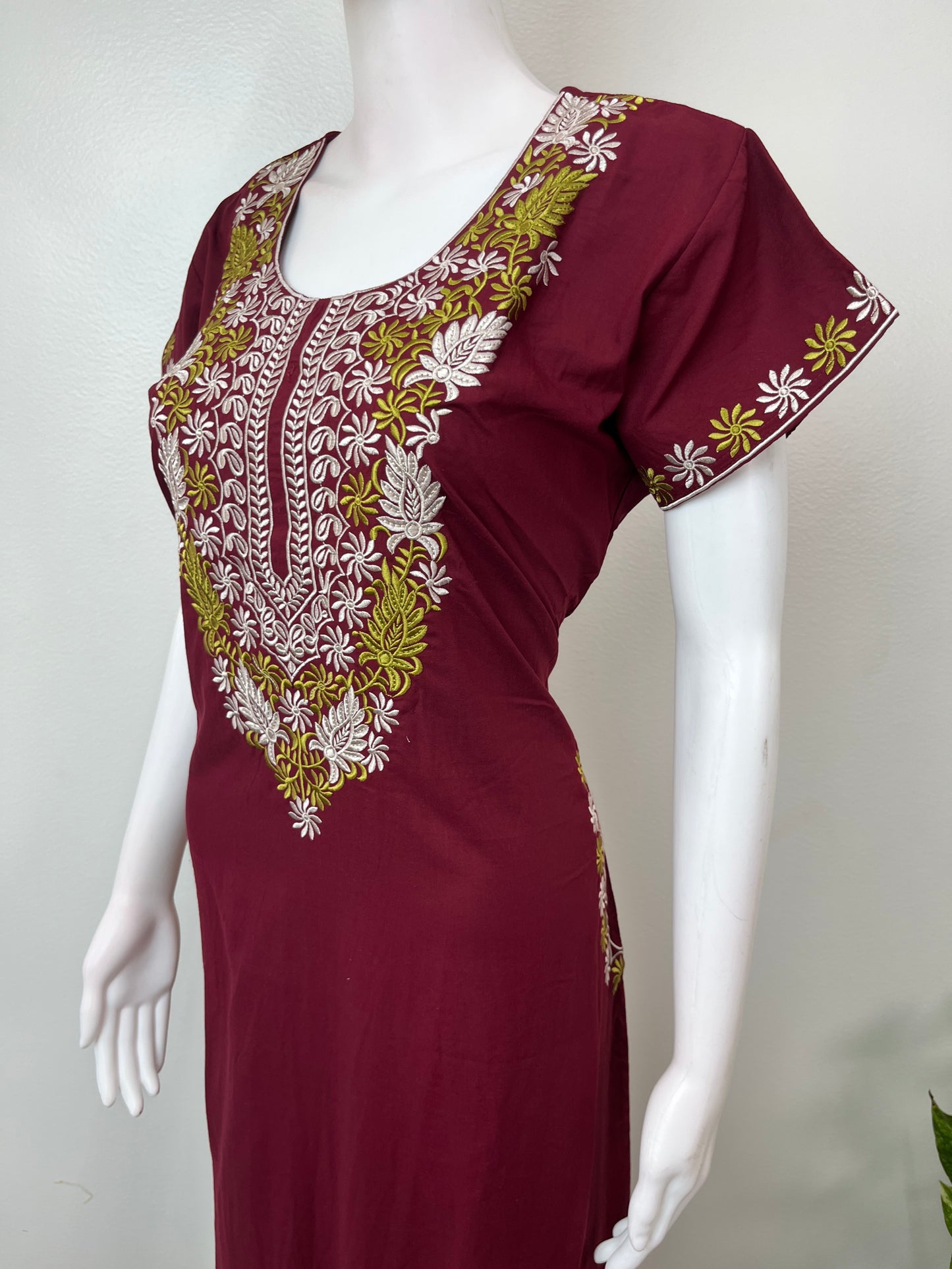Maroon Elegant Comfort Bizzylizzy Nightgown
