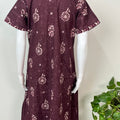 Purple 100% Cotton Nightgown Soft & Comfortable
