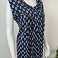 Royal Blue Sleeveless Pure Cotton Nightgown