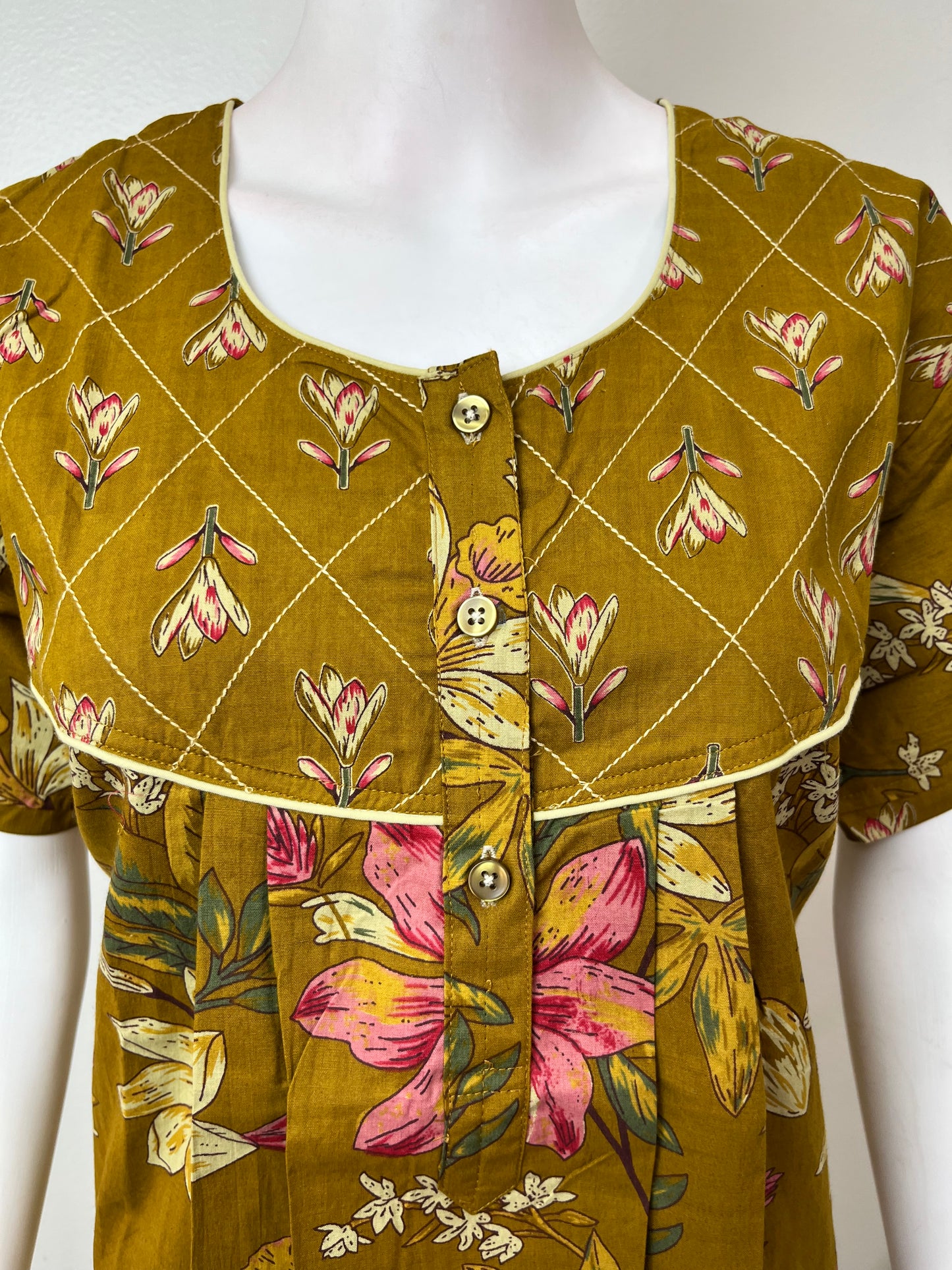 Mustard 100% Cotton Nighty