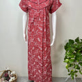 Maroon Pure Cotton Nightgown Soft & Comfortable