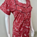 Maroon Pure Cotton Nightgown Soft & Comfortable