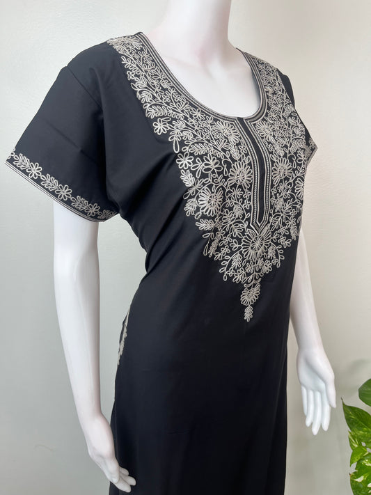 Black Premium Bizzylizzy Embroidered Nighty