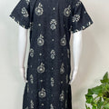 Black Batik Printed Pure Cotton Nighty