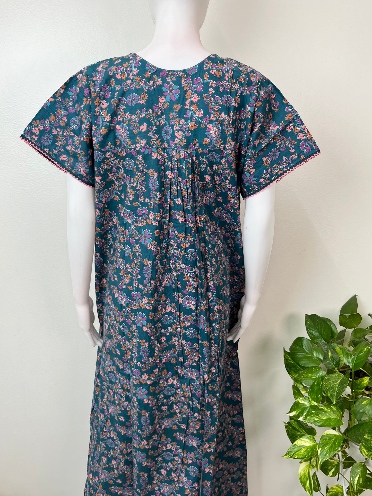 Blue Pure Cotton Nighty Soft & Comfortable