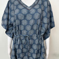 Blue Rayon Fabric Elegant Kaftan