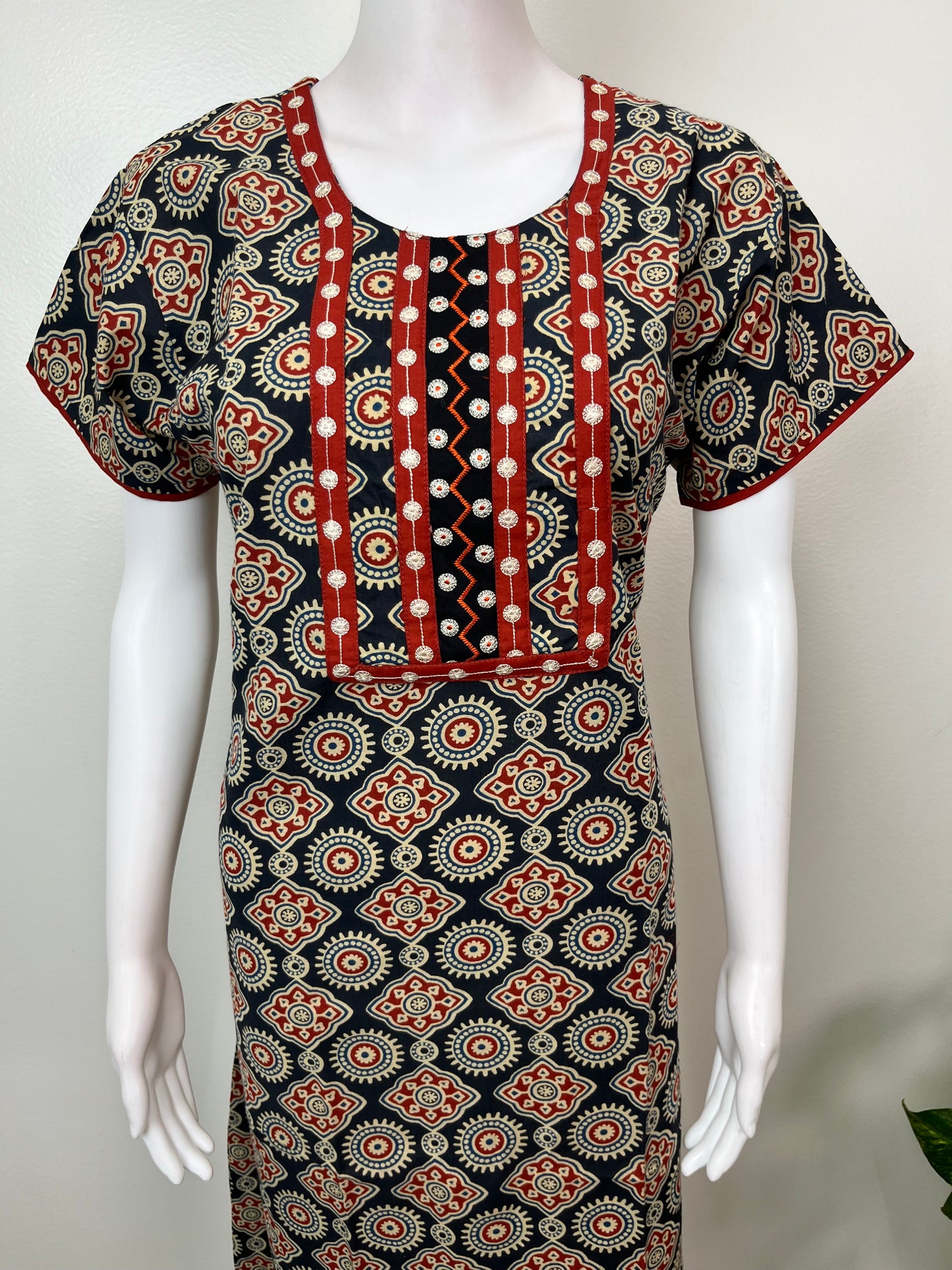 Black Pure Cotton Nighty for Women