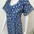Royal Blue Pure Cotton Women's Nighty