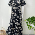 Black Frock Style Cambric Cotton Elegant Nighty