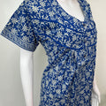 Royal Blue Pure Cotton Women's Nighty
