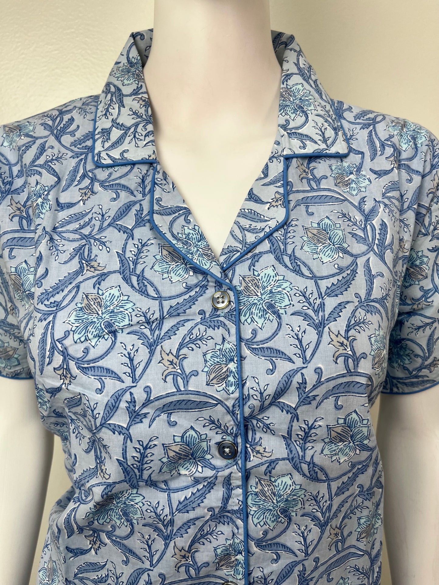 Relaxed Cotton Shirt & Pant Night Suit