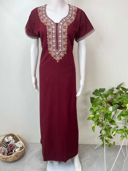 Maroon Classic Charm Bizzylizzy Nighty