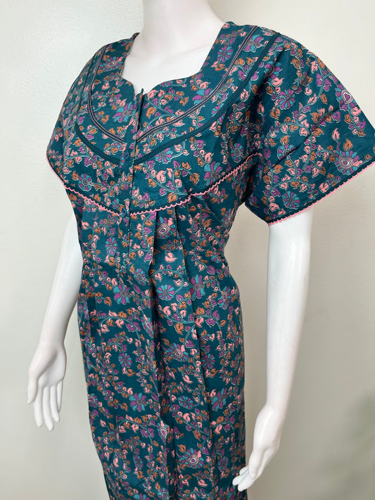 Blue Pure Cotton Nighty Soft & Comfortable