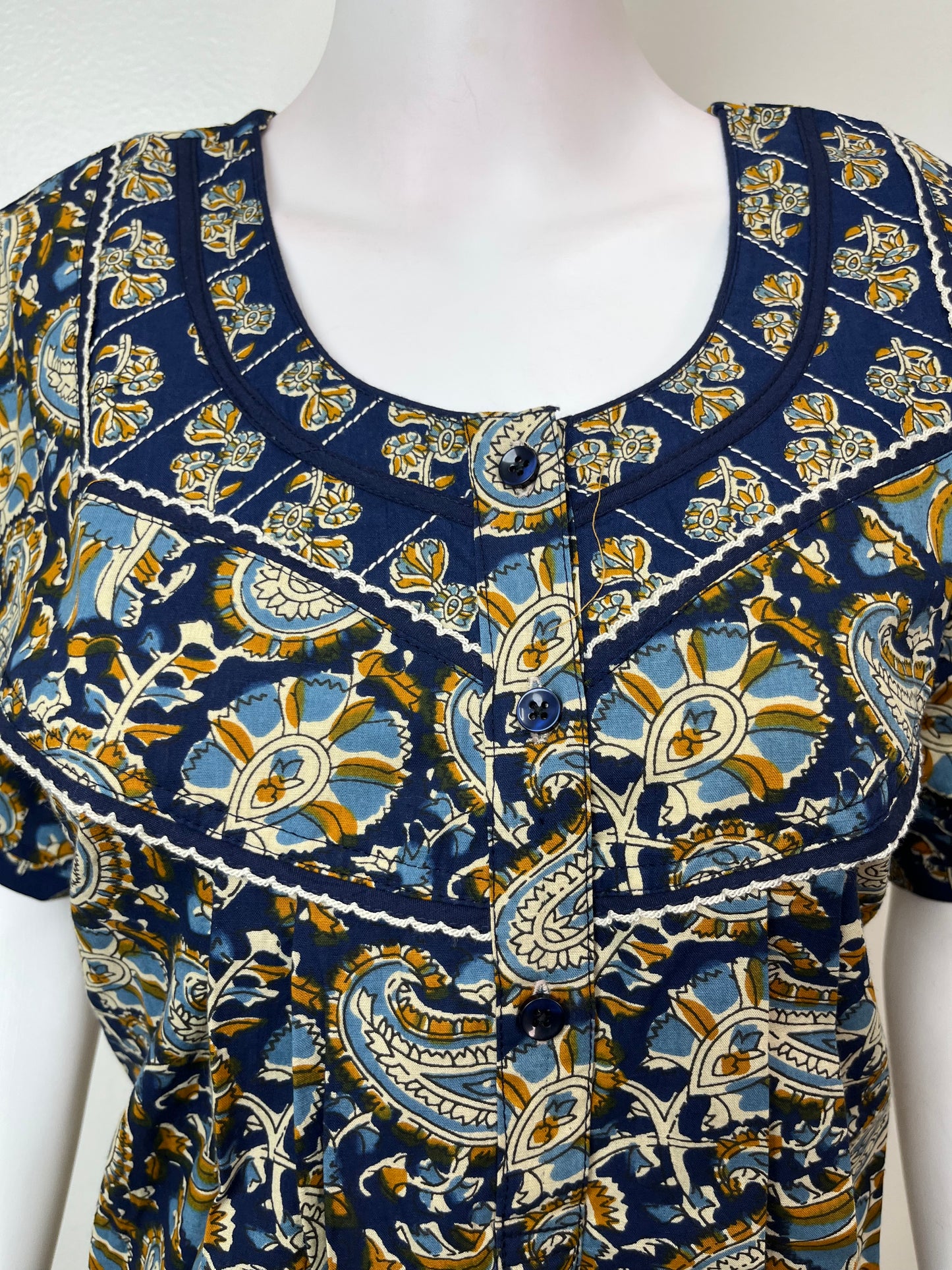 Royal Blue 100% Cotton Nighty Soft & Comfortable