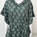 Green Rayon Fabric Kaftan Elegant & Classy