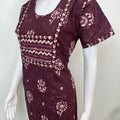 Purple 100% Cotton Nightgown Soft & Comfortable