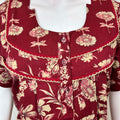 Red Pure Cotton Nightgown for Women