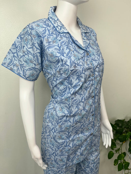 Relaxed Cotton Shirt & Pant Night Suit
