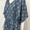Blue Rayon Fabric Elegant Kaftan