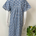Gray Pleated Style 100% Cotton Nightgown