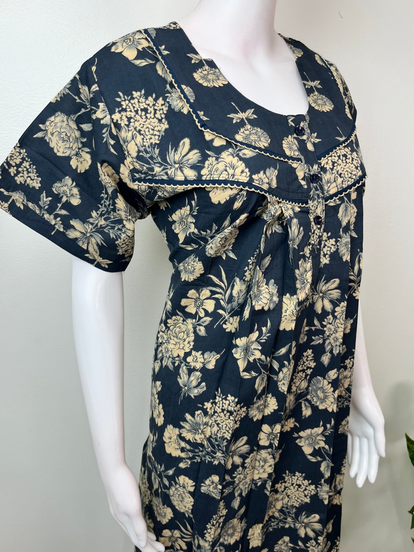 Charcoal Grey Pure Cotton Nighty Soft & Comfortable