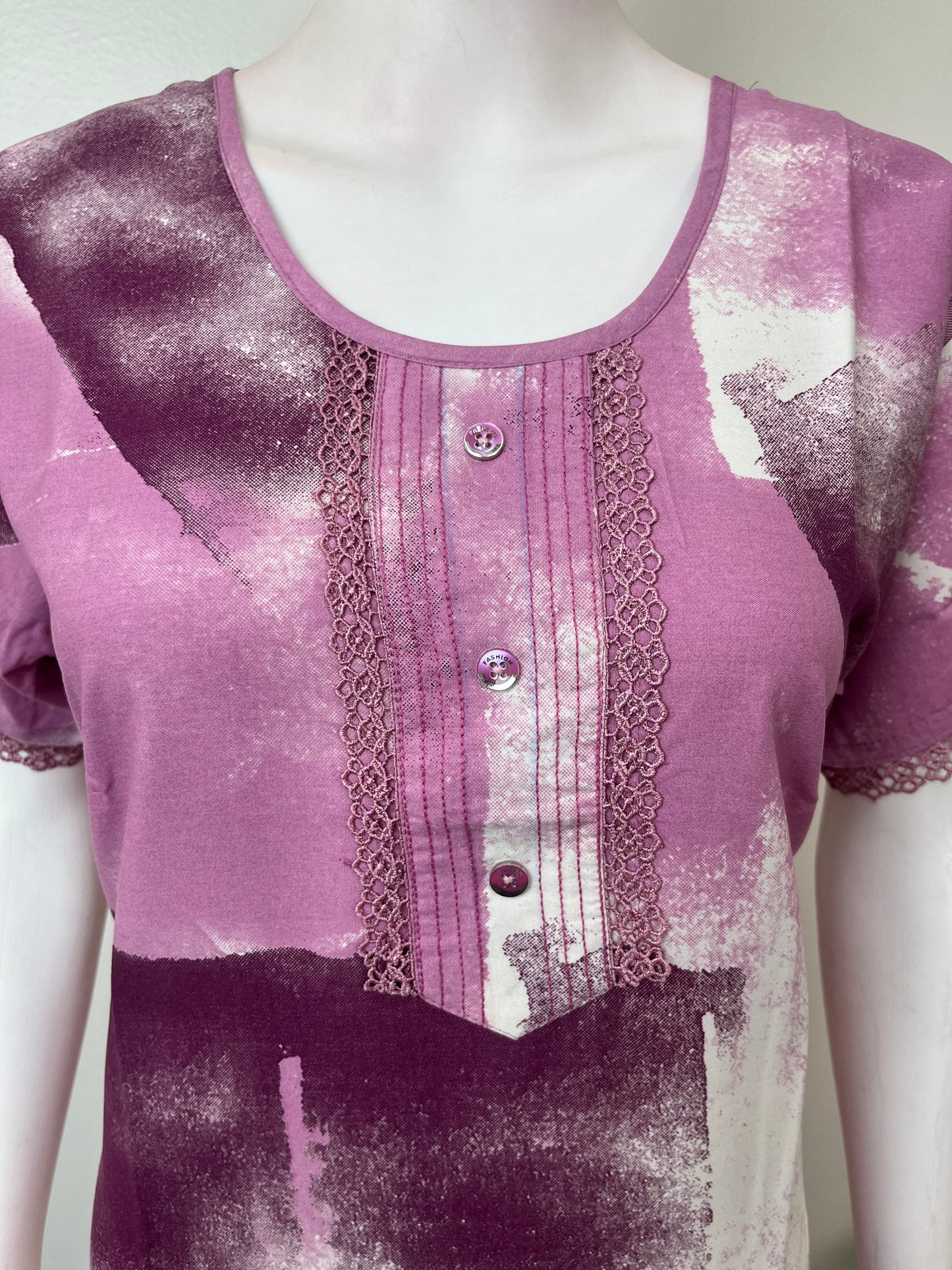 Pink Soft & Breathable Rayon Fabric Nighty