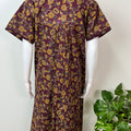 Wine Printed 100% Cotton Nightgown for Women
