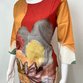 Orange & Red Rayon Night Suit