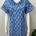 Royal Blue Pure Cotton Nightgown